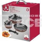 Набор посуды 5 предм. (сковорода24х5 см, сотейник с/кр 26х7,3 см, ковш 16х8 см, съемная ручка) Ko, фото12