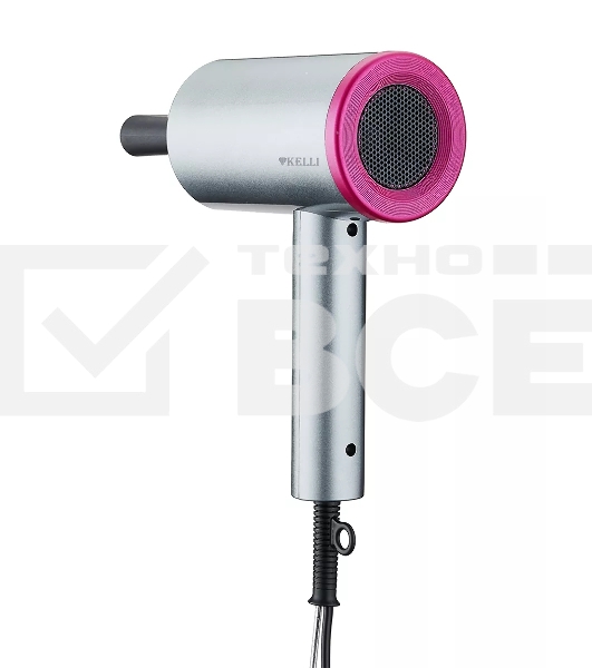 Фен Kelli KL-1101 серебристый/розовый, 2400 Вт