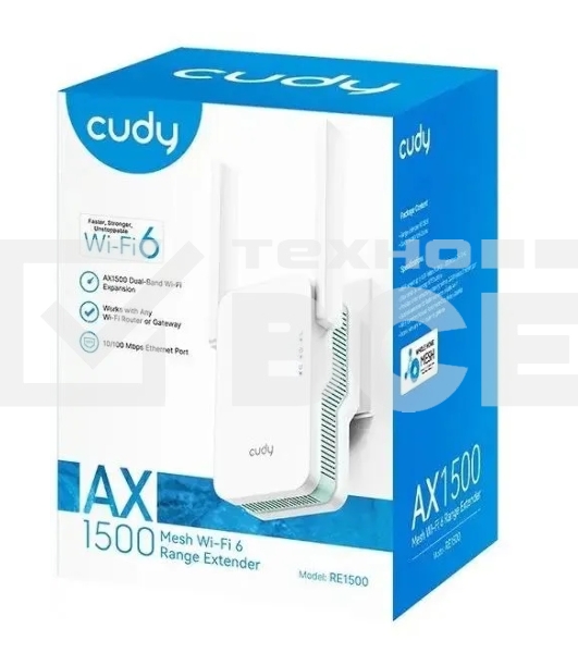 Ретранслятор Wi-Fi сигнала Cudy AX1500 Wi-Fi 6 Mesh Repeater