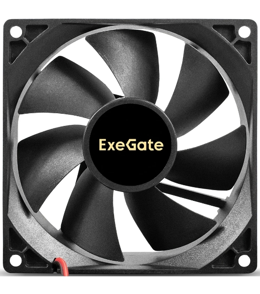 Вентилятор корпусной ExeGate ExtraSilent ES09225S2P, 92 мм, 1800 об/мин, 21 дБ, 2-pin, без подсветки