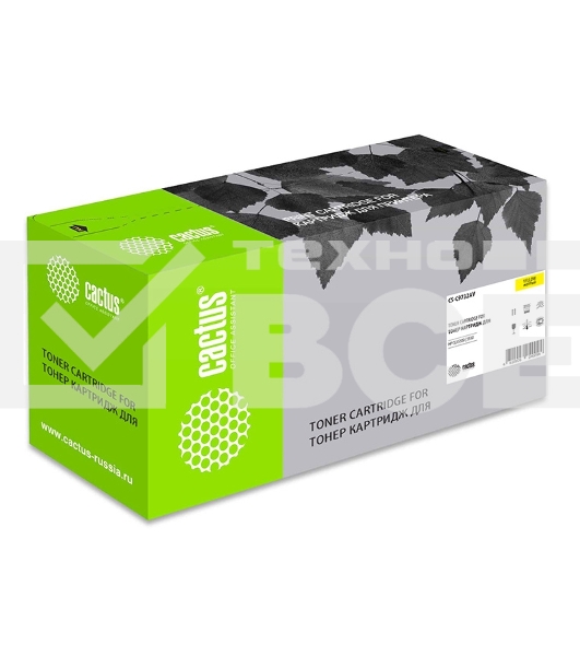 Картридж лазерный Cactus CS-C9732A желтый (12000 стр.) для HP Color LaserJet 5500/5550