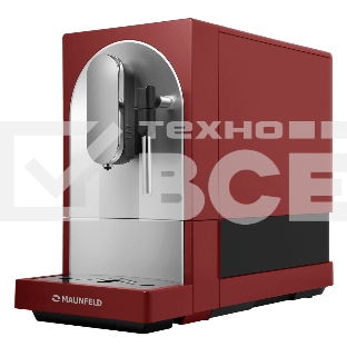 Кофемашина автоматическая Maunfeld MF-A7021RD красный, исп. кофе - зерна, 1.1 л, 1470 Вт, 19 Бар.