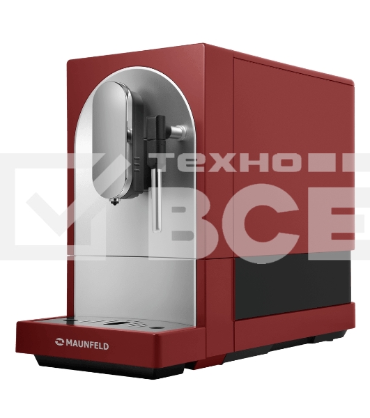 Кофемашина автоматическая Maunfeld MF-A7021RD красный, исп. кофе - зерна, 1.1 л, 1470 Вт, 19 Бар.