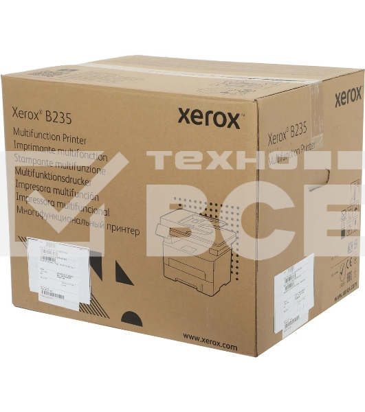 МФУ лазерный Xerox B235 (B235V_DNI), A4, ч/б, печ. до 34 стр/мин., скан. до 23 стр/мин., 600x600dpi, Wi-Fi, USB, Ethernet