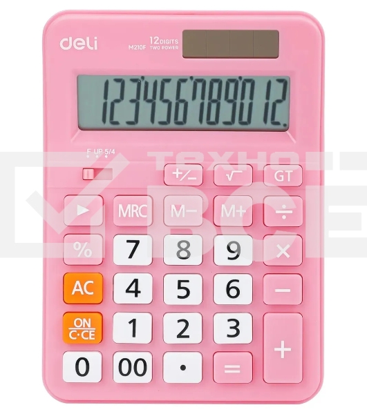 Калькулятор настольный Deli EM210FPINK розовый 12-разр.