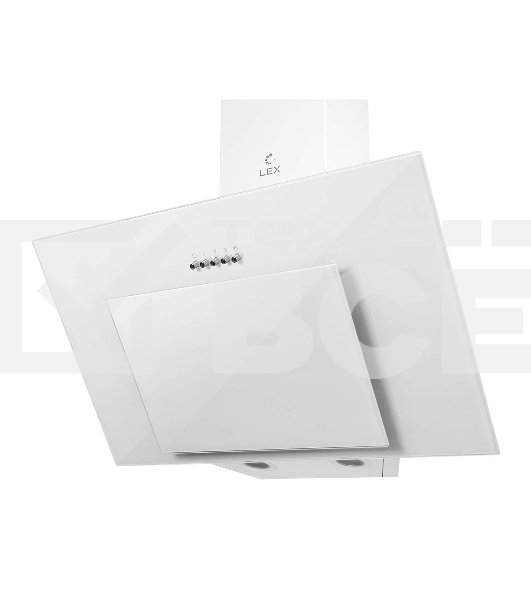 Вытяжка наклонная LEX MIRA G 600 WHITE белый, кнопочное управление