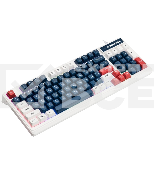 Игровая клавиатура проводная Defender Stormrider GK-425 RU,бел/син,94кн+FN,радуж,1.75м