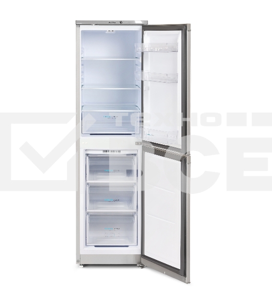 Холодильник Бирюса M420 металлик двухкамерный 125/80л морозилка снизу