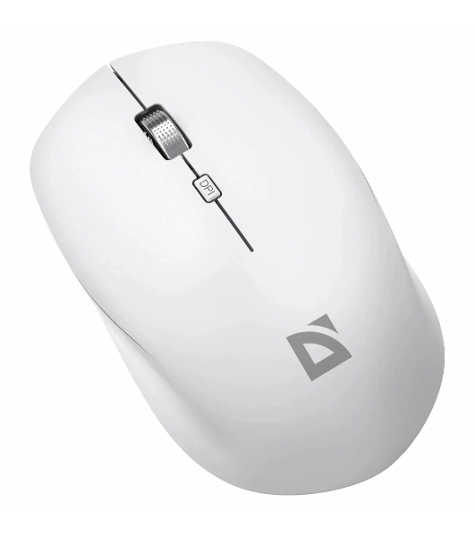 Мышь беспроводная Defender Velvet MB-406 белый, 1600 dpi, радиоканал, Bluetooth, USB, кнопки - 4