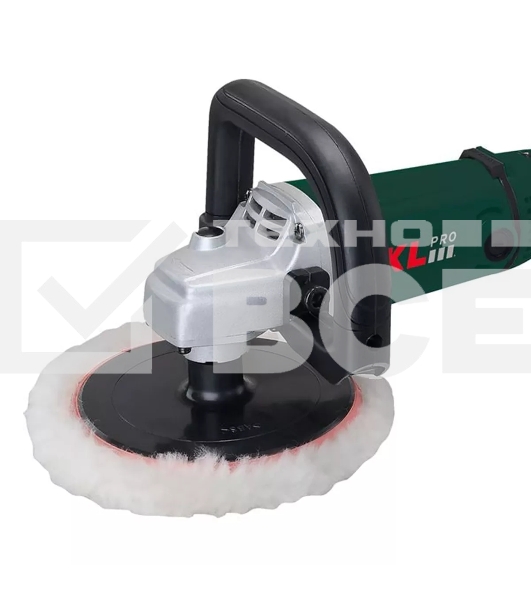 Профессиональная полировальная угловая машина KLPRO KLPJ42180 (1400вт, 3300 об/мин, 230мм, шерстяной войлок в комплекте)