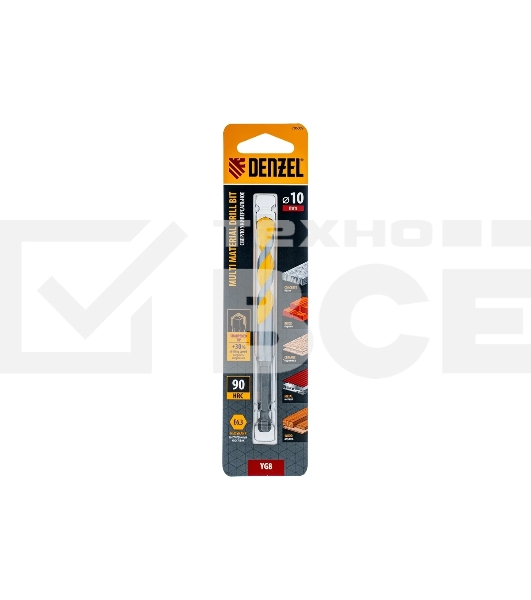 Сверло универсальное Denzel Multi cut, 10 мм
