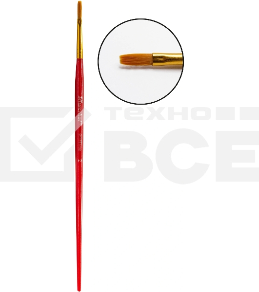 Набор кистей Silwerhof Color, синтетика (набор 5шт) синтетика круглая №3/плоская №2,6,14/овальная №1