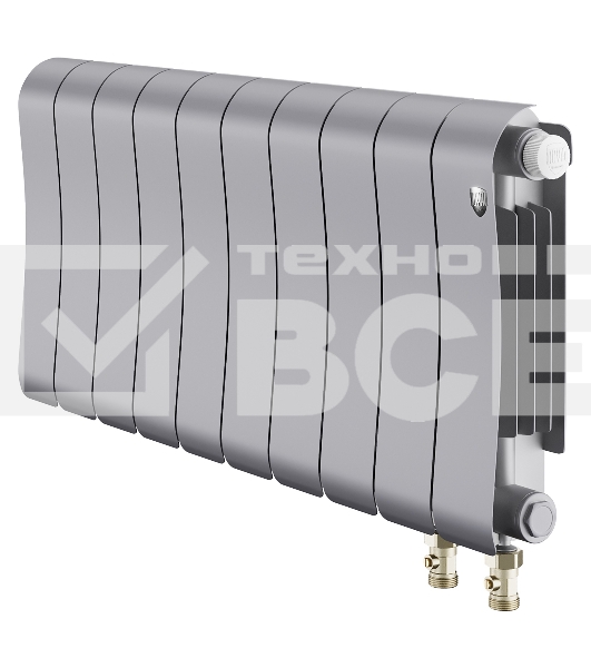 Радиатор биметаллический Royal Thermo Infinity 300 Silver Satin VR80 - 10 секц.