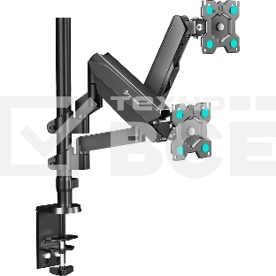 Кронштейн (держатель) ONKRON G140 для двух мониторов 13'-32' дюймов настольный, черный