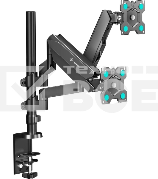 Кронштейн (держатель) ONKRON G140 для двух мониторов 13'-32' дюймов настольный, черный