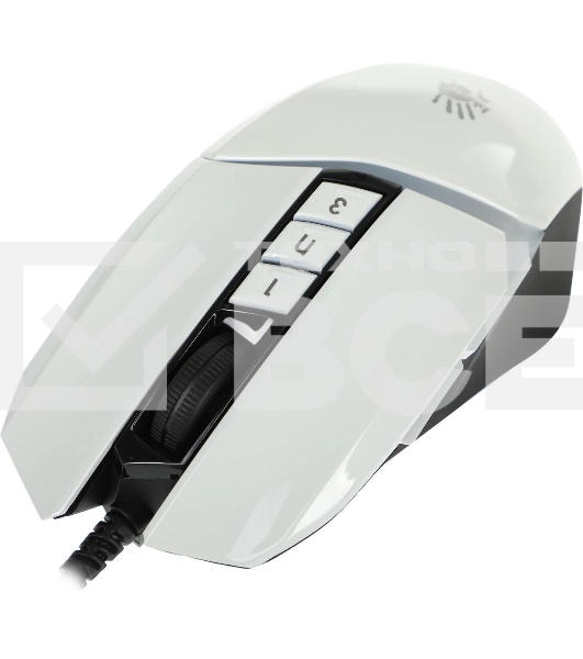Мышь проводная A4Tech Bloody W60 Max белый, 10000 dpi, USB, кнопки - 10