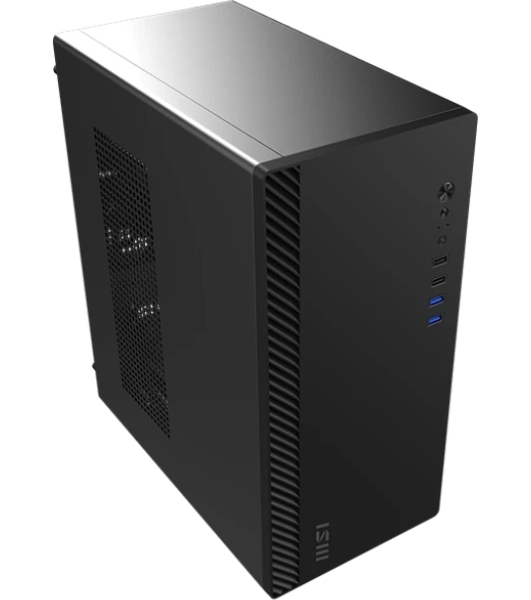 Корпус ПК без блока питания/ Case MSI PRO SHIELD M100P, Midi-Tower, 1x80мм, 2xUSB 3.2, 2xUSB 2.0, mATX, mITX Black