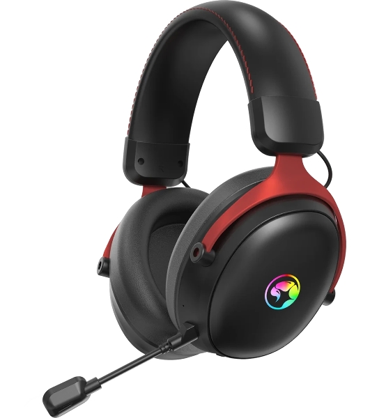 Гарнитура Marvo HG9076W Tactic X Pro чёрный, беспроводная + проводная, радиоканал, до 12 ч, подсветка, совместимость с PS5, Xbox