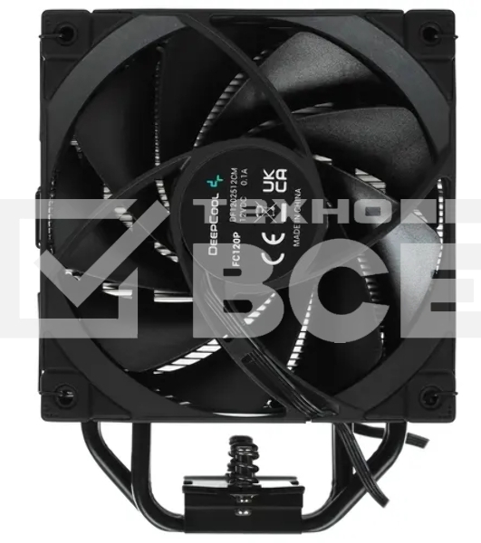 Кулер для процессора DEEPCOOL AK400 ZERO DARK PLUS черный, 120 мм, алюминий/медь, 1650 об/мин, 28 дБ, 4 pin, 260 Вт, 155 мм