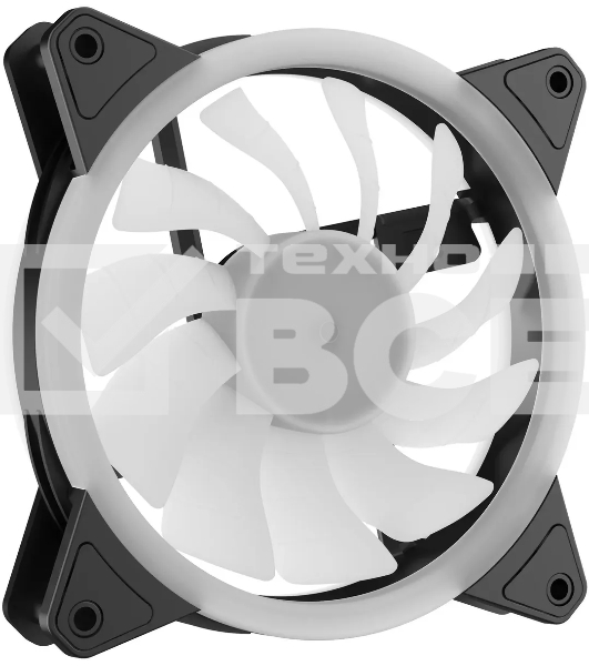 Вентилятор для корпуса GMNG GG-CF120ARGB2-PWMBK черный, 120 мм, 1500 об/мин, 26 дБ, 4 pin