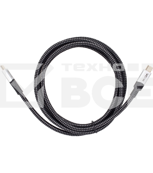 Кабель VCOM USB4 TypeC(M)--TypeC(M), 5K 60Hz, 8K 30Hz 40GBps, PD 240W, 2м CU560-2M