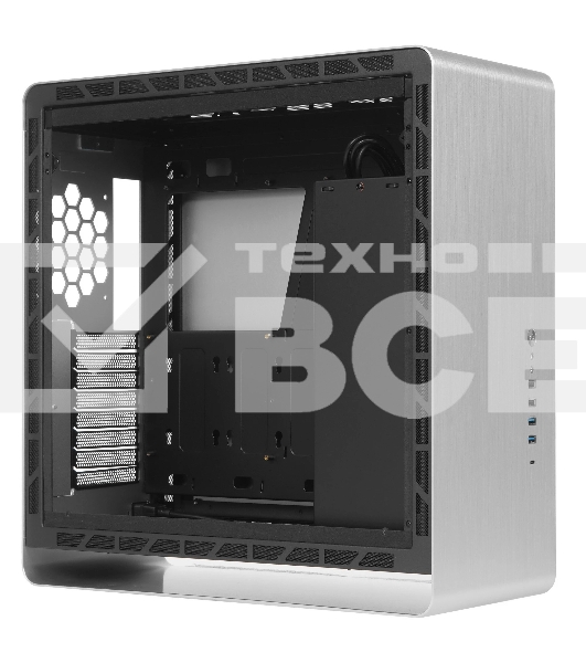 Корпус без блока питания JONSBO UMX6S-A, Midi-Tower, no fun, 2xUSB-A 3.2 + 2xUSB-A 2.0 + 1xUSB-C 3.2, E-ATX, ATX, mATX, mITX Silver