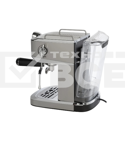 Кофеварка рожковая LEONORD LE-1753 Pro (108136) стальной, исп. кофе - молотый, 1,2 л, 1360 Вт, 20 бар