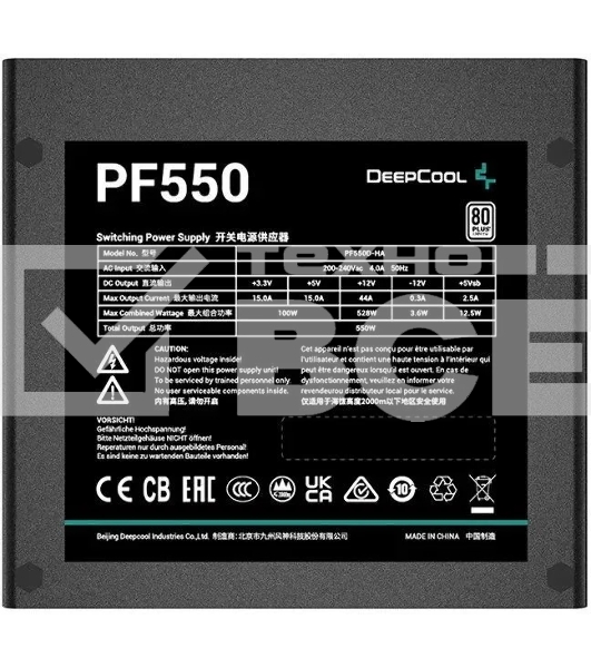 Блок питания Deepcool/Gamerstorm PF550 (R-PF550D-HA0B-WDEU)