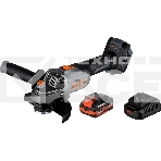 Угловая шлифовальная машина бесщеточная УШМ Anycons JM-125S, 125м, 21В, 8500 об/мин, 2 акб, фото 1