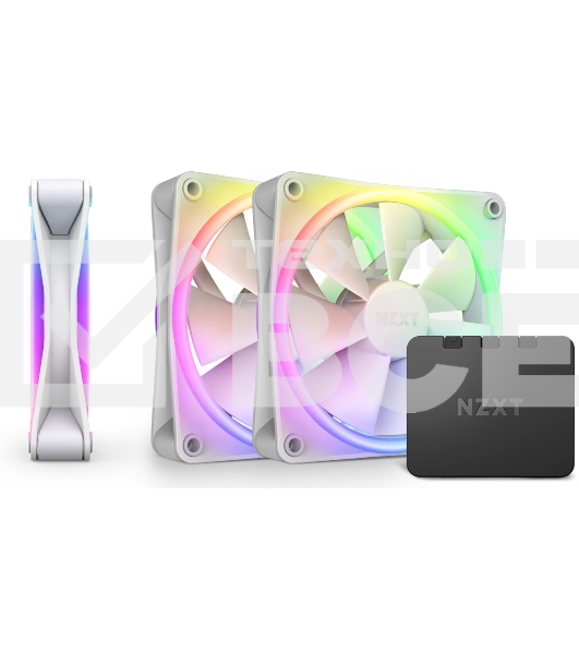 Комплект вентиляторов для корпуса Case Cooler NZXT F120 RGb DUO Triple Pack (120x120x25мм, 4-pin PWM, RGb, 48.58CFM, 29dBA, 1800RPM, белый, 3pcs)