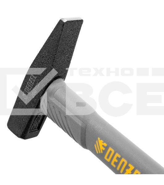 Молоток слесарный Denzel 200 г, кованый, фибергласовая рукоятка c TPR покрытием