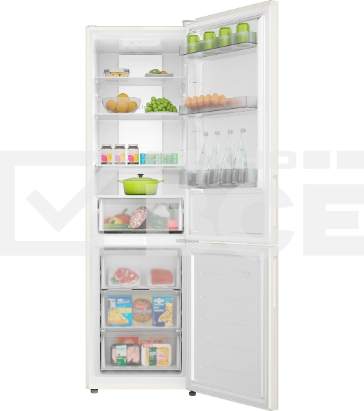 Холодильник Candy CFN6200C бежевый двухкамерный 243/91л морозилка снизу, No Frost