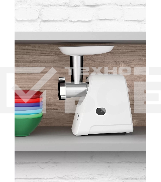 Мясорубка электрическая Bosch MFW2520W белый, 1500 Вт, 1.7 кг/мин, насадки - 4