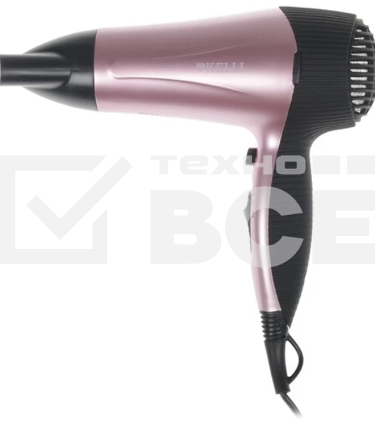 Фен Kelli KL-1109 фиолетовый/черный, 2000 Вт