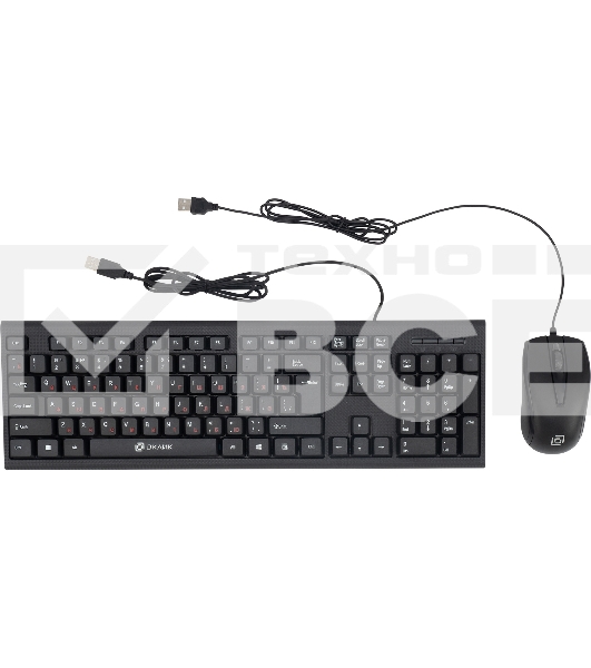 Клавиатура + мышь Oklick 630M клав:черный мышь:черный USB