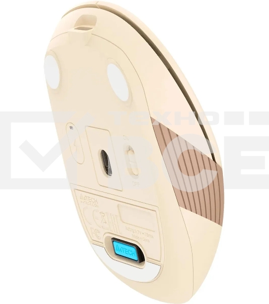 Мышь беспроводная A4Tech Fstyler FG10CS Air бежевый/коричневый оптическая (2000dpi) silent беспроводная USB для ноутбука (4but)