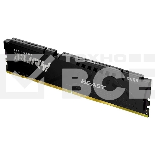 Оперативная память Kingston Fury Beast, DDR5, 32GB (1x32GB), 6400MHz, CL32, радиатор, чёрный