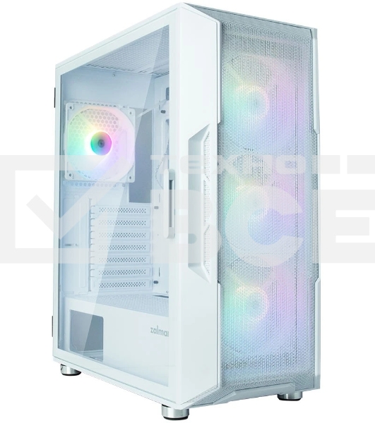 Компьютерный корпус MidiTower Zalman I3 NEO белый (ATX, front mesh, USB 2.0 x1, USB 3.0x2, 4x120мм RGb fan, без БП) (I3 NEO White)