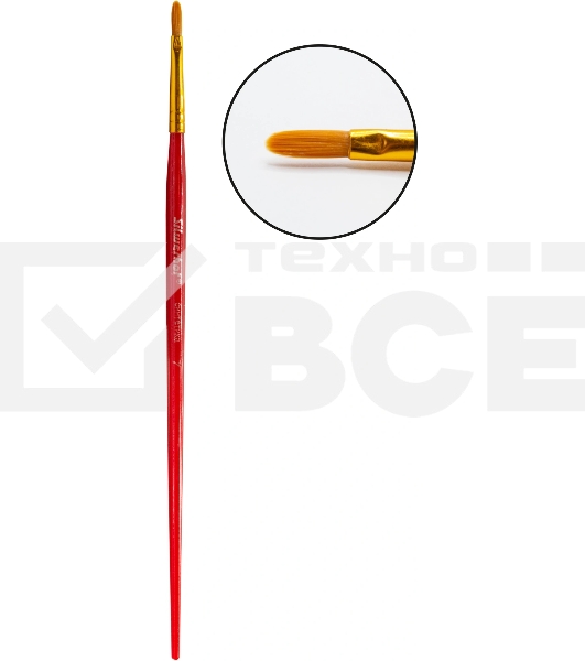 Набор кистей Silwerhof Color, синтетика (набор 5шт) синтетика круглая №3/плоская №2,6,14/овальная №1