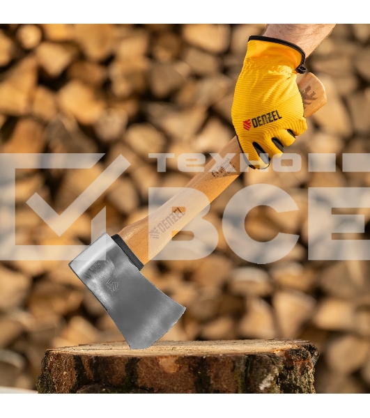 Топор кованый Denzel 1130 г, американский тип, буковая рукоятка, 430 мм, EFP