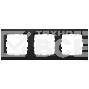 Рамка Jasmart 3-м G-Classic черный матовый soft touch