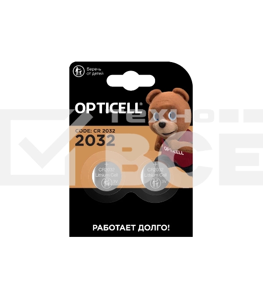 Батарея Opticell Professional 2032 CR2032 (2шт) блистер