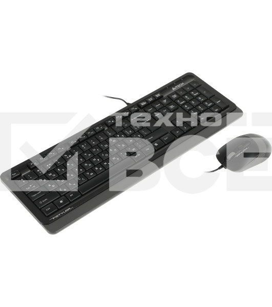 Комплект клавиатура+мышь A4Tech FStyler F1010 проводной, USB, 1600 DPI, чёрный