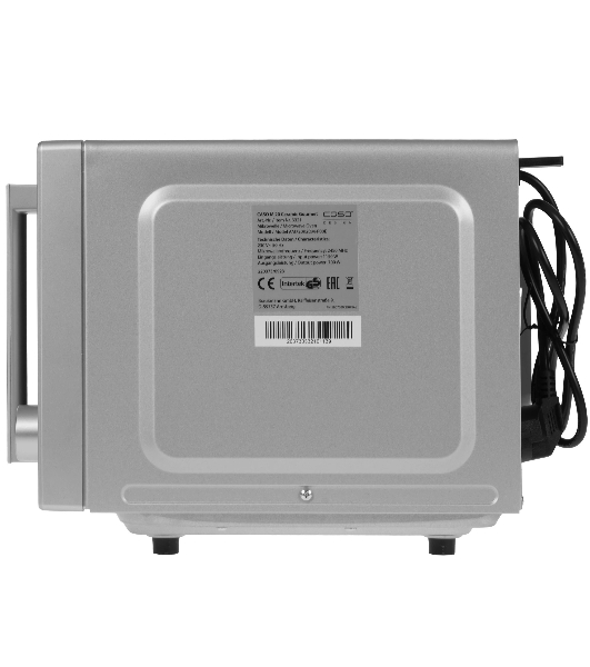 Микроволновая печь CASO M 20 Ceramic Gourmet серебристый/черный, 20 л, 700 Вт, переключатели - кнопки, поворотный механизм