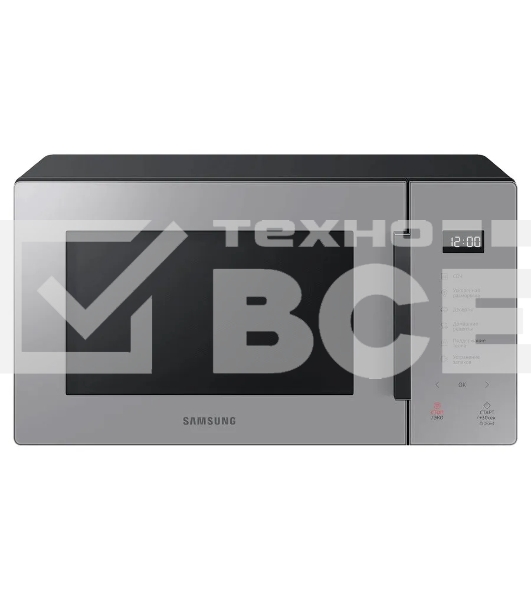 Микроволновая печь Samsung MS23T5018AG/BW серый, 23 л, 800 Вт, переключатели - сенсор