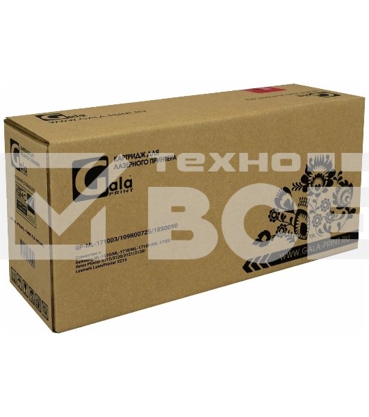 Картридж GalaPrint GP-ML-1710D3 чёрный (3000 стр) для Samsung ML-1500/1510/1510B/1520/1710/1710B/1710D/1710P/1740/1750/1755/SCX-4100/4016/4116/4216/4110/4210/SF560/565P/755P/Xerox 3115/3116/3120/3121/3130/PE16e/PE114e/Lexmark X215