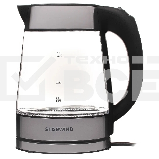 Чайник электрический Starwind SKG3311, 2200Вт, черный и серебристый