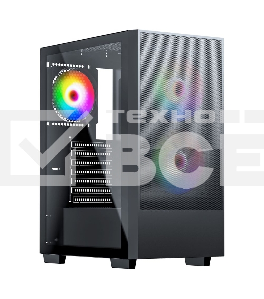Компьютерный корпус ACD Citadel 106 ATX, Black, USB3.0*1, USB*2+HD audio ,1*12cm  ARGB rear+2*14cm ARGB front ,TG