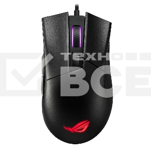 Мышь проводная ASUS ROG Gladius II Core черный, 6200 dpi, USB, кнопки - 6