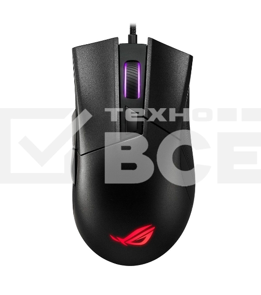 Мышь проводная ASUS ROG Gladius II Core черный, 6200 dpi, USB, кнопки - 6